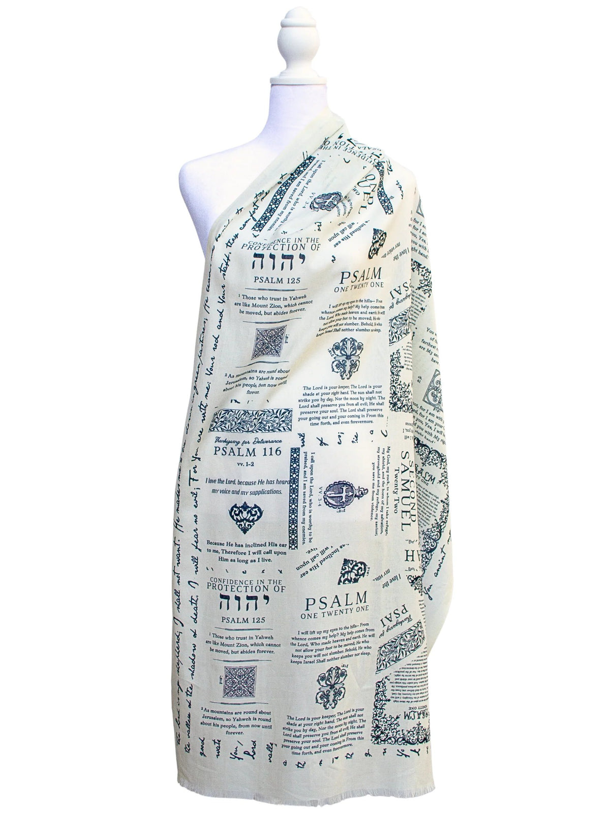 SFRCORD® ✝️Handcrafted Christian Prayer Shawl: Protection Bible Verse Scarf. Yeshua Scripture Wrap🙏