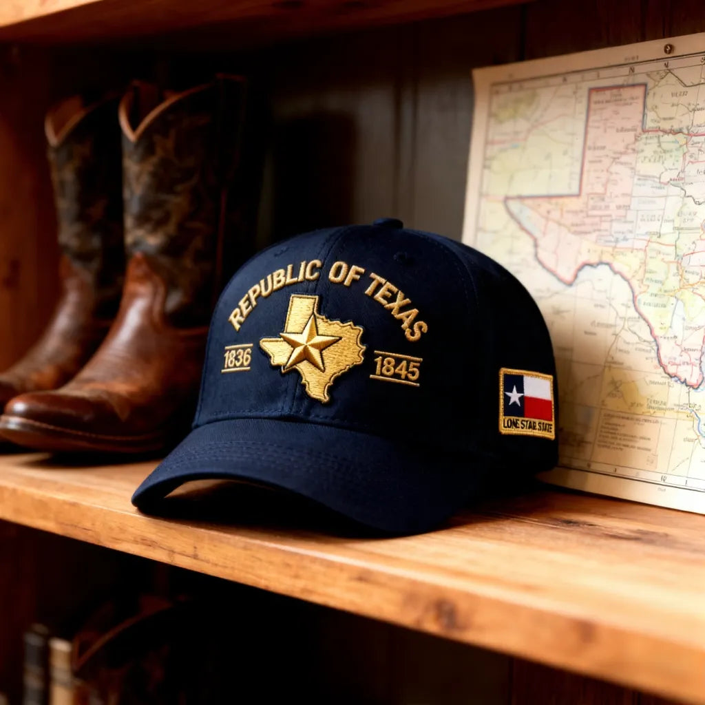 ⚡Black Friday 24H Flash Sale🎉Republic of Texas Embroidered Hat – 1836–1845 Lone Star State Heritage Cap