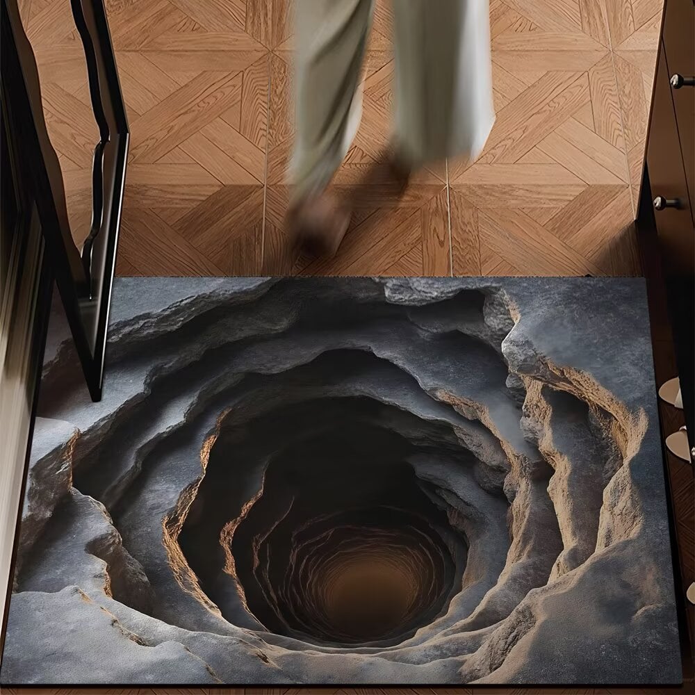 CILIFER® 🔥Visual Illusion Endless Abyss Pattern HD Printed Non-Slip Doormat😃Same as in the video