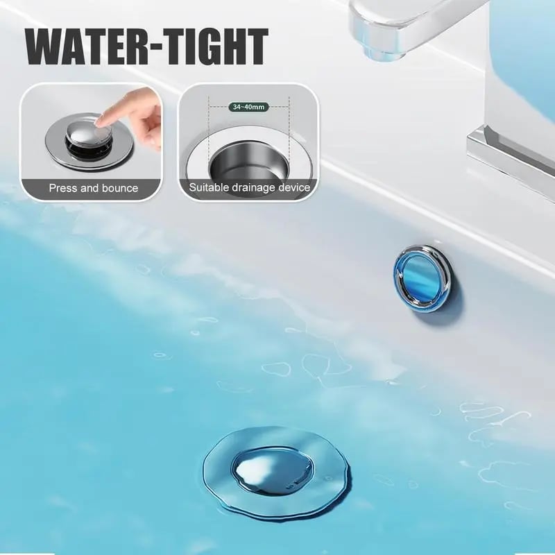 CILIFER® 🔥Bathroom Sink Stopper Hair Catcher. Universal Pop Up Sink Drain Filter with Stainless Steel Filter Basket. Bathroom Sink Drain Strainer