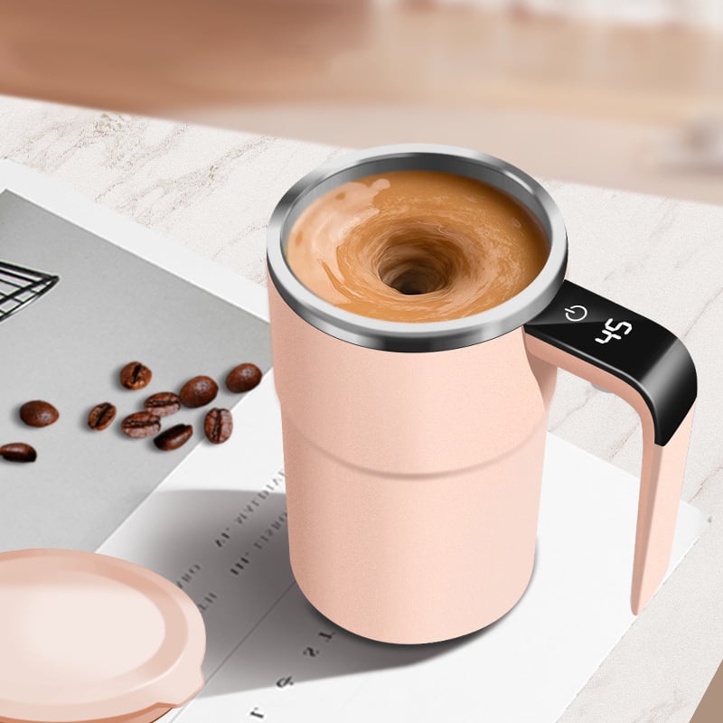 CILIFER® Electric coffee mug with a built-in LCD thermometer. perfect for brewing coffee. milk. cocoa. etc.
