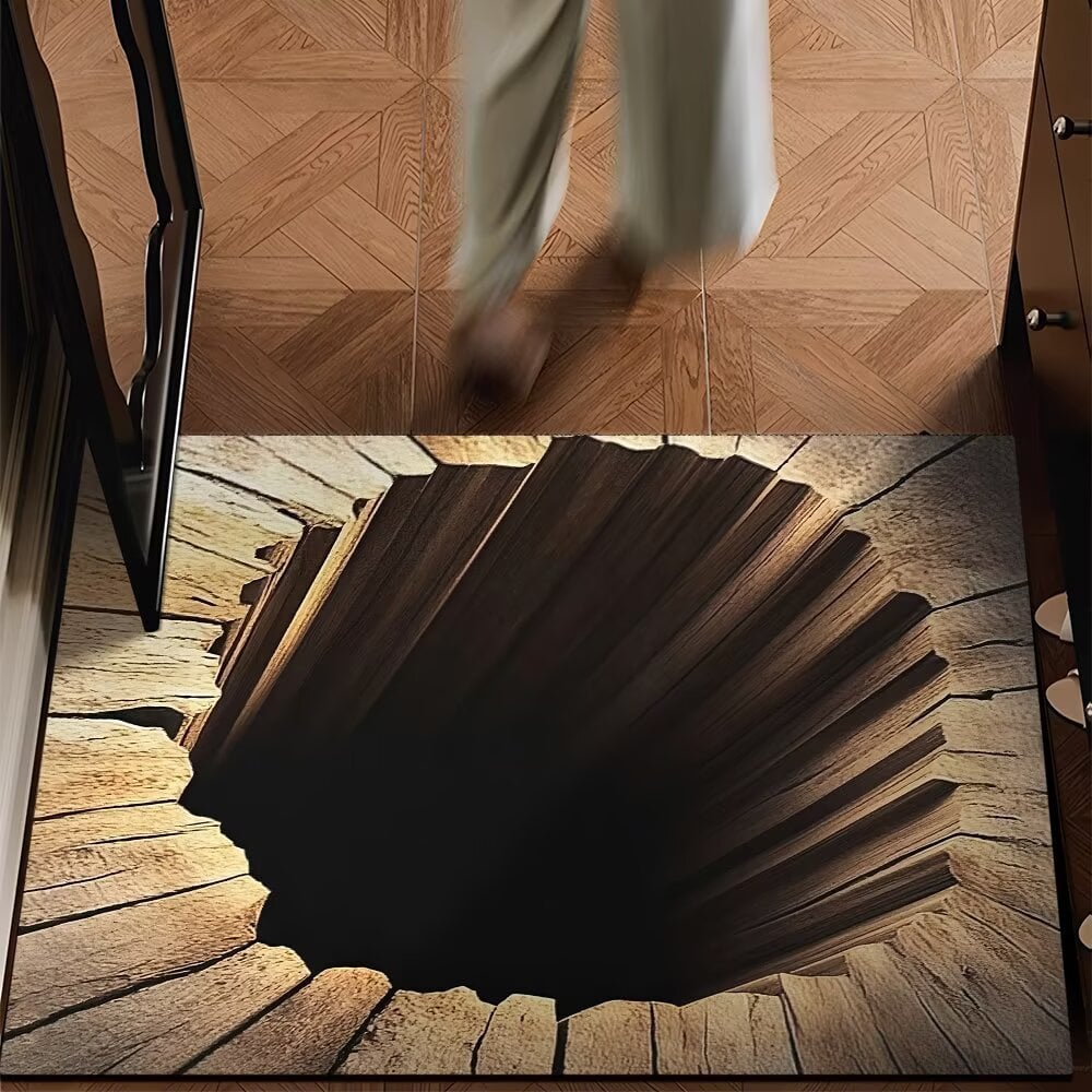 CILIFER® 🔥Visual Illusion Endless Abyss Pattern HD Printed Non-Slip Doormat😃Same as in the video